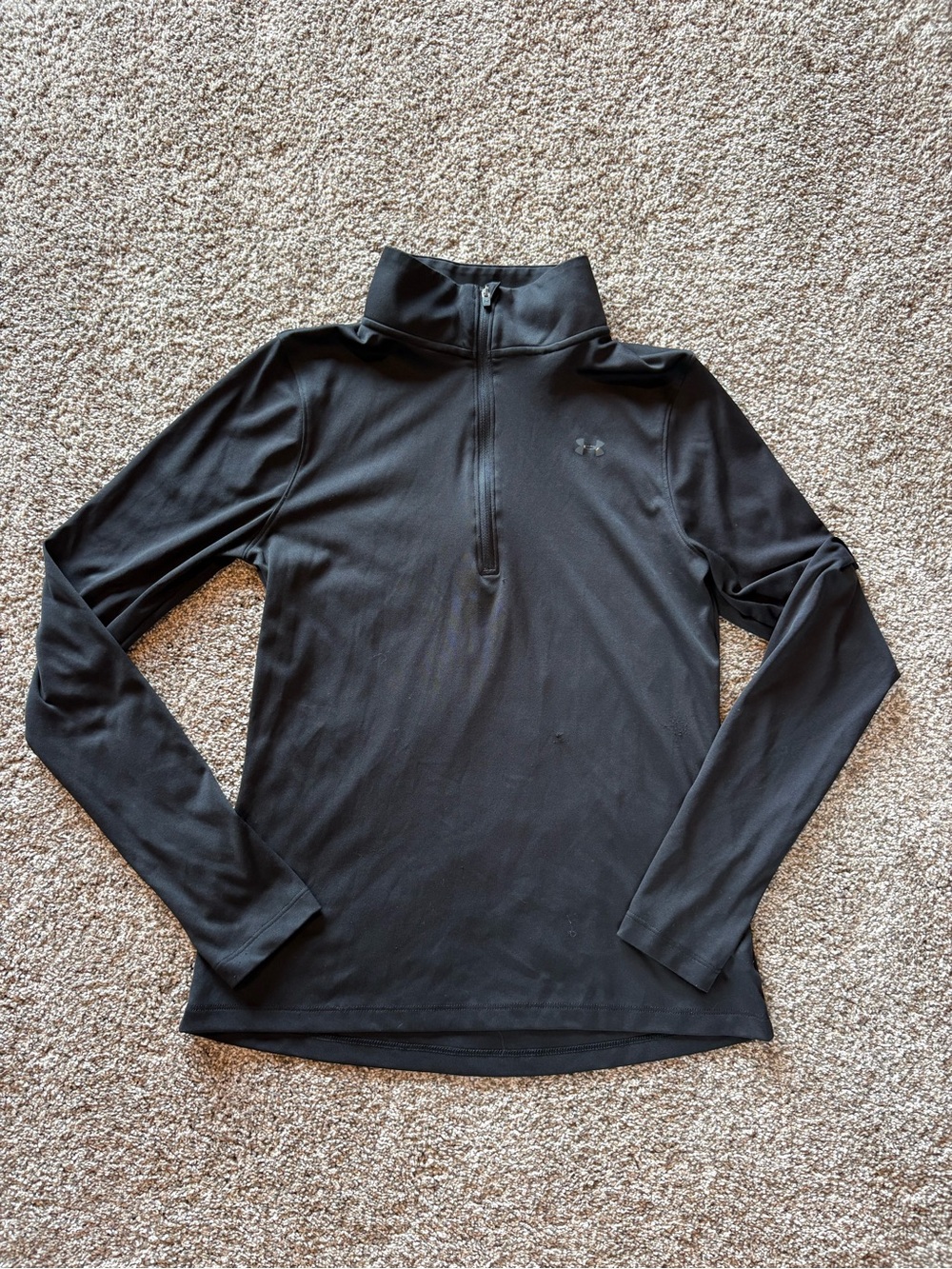 Under Armour Black Long-Sleeve Quarter-Zip Performance Top